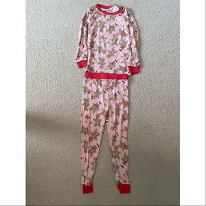 3T Little Sleepies Pink Gingerbread 2-Pc Pajamas